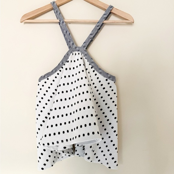 Anthropologie Postmark Jemma Strappy Polka Dot Tank Crop Top XS - Picture 4 of 10